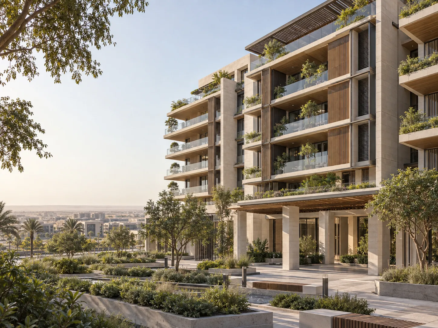 Modern, új építésű lakások Dubai South területén, illusztráció