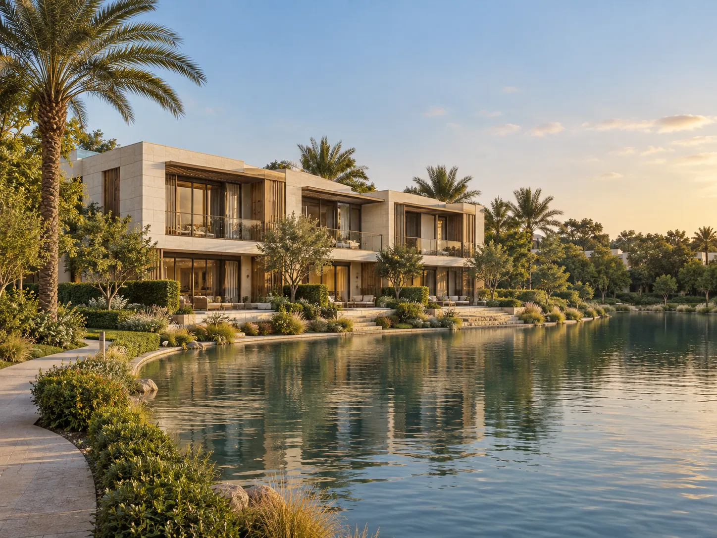 Tóparti sorházak Jumeirah Heights területén, illusztráció
