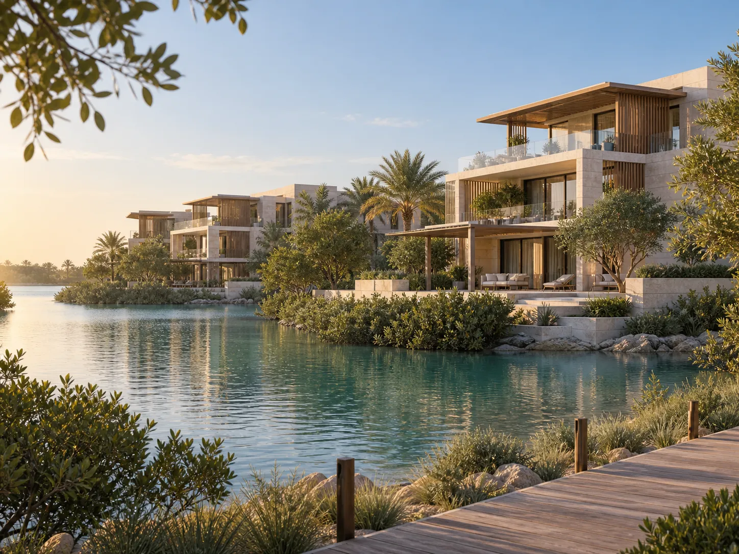 Lakások a lagúna közelében Umm Al Quwain területén, illusztráció